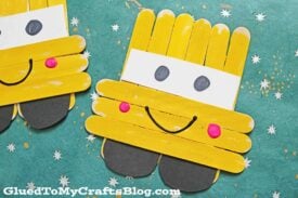 Craft Stick School Bus Friends - Kid Craft