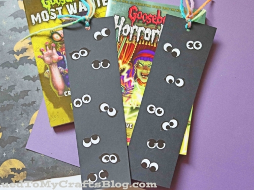 DIY Paper & Sticker Eyeball Halloween Bookmarks