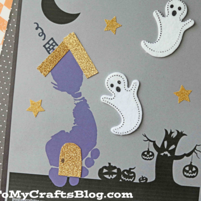 Footprint Haunted House Keepsake For Kids To Make This Halloween