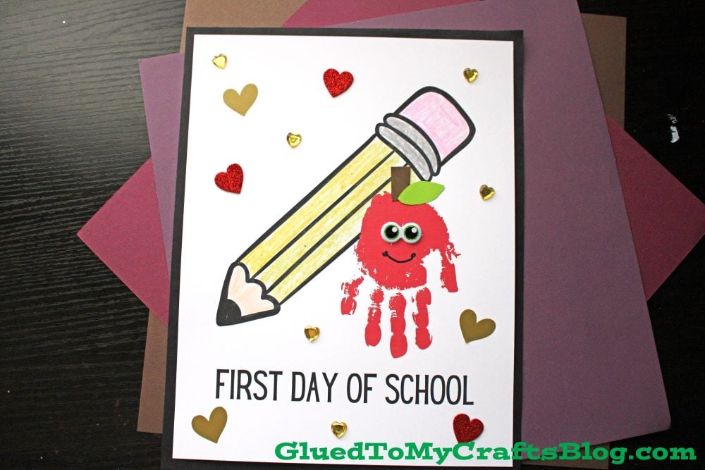 Handprint First Day of School Keepsake
