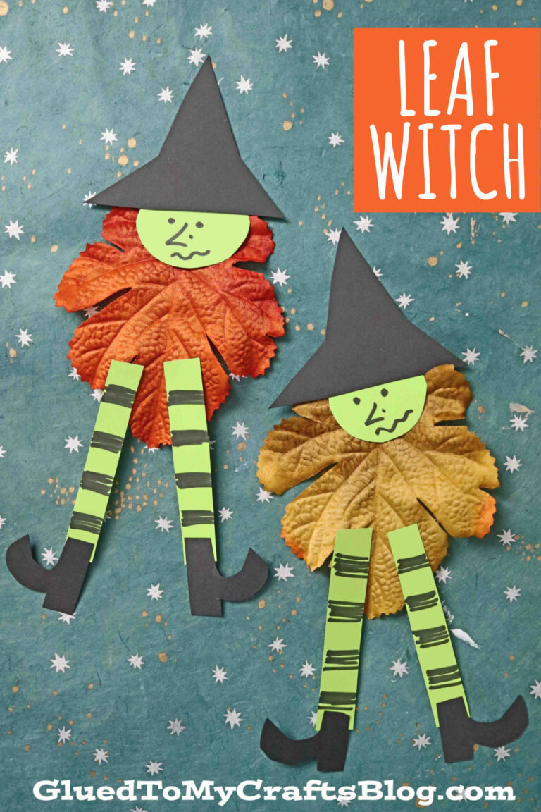 Crafty Leaf Witches For Halloween