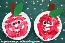 Paper Plate & Paint Splat Apples - Back To School Kid Craft
