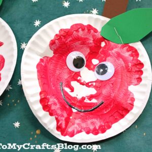 Paper Plate & Paint Splat Apples - Back To School Kid Craft