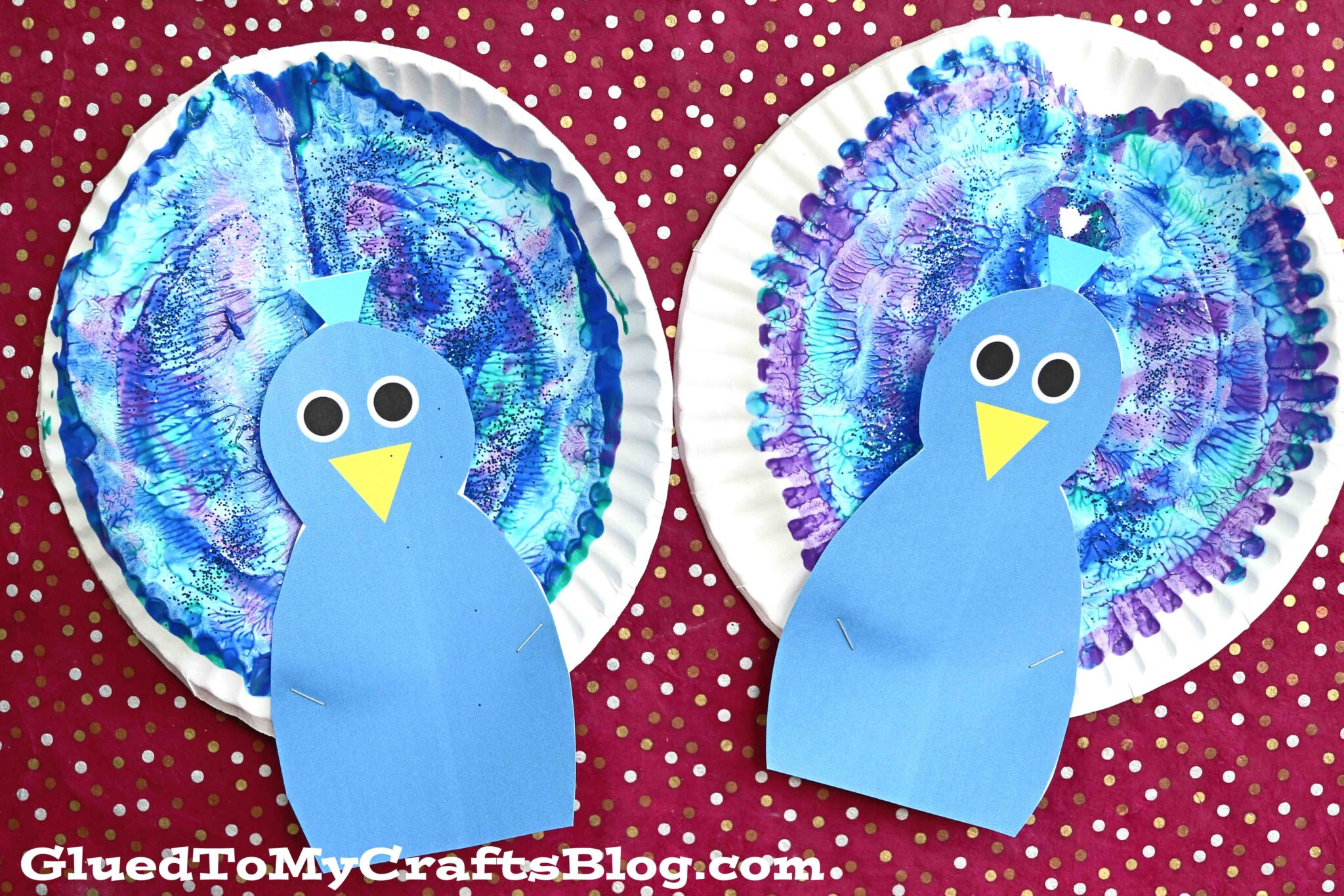 Paper Plate & Paint Splat Peacock