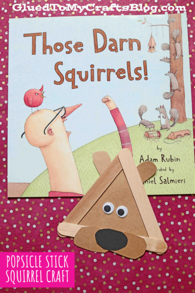 Popsicle Stick Squirrel Head - Kid Craft Idea