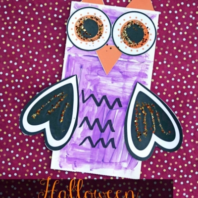Paper Bag Halloween Owl - Free Printable