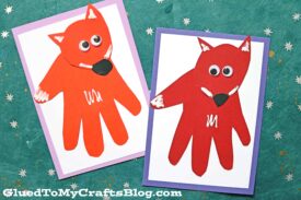 Paper Handprint Fox Cards - Kid Craft Idea For Fall