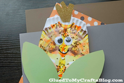 Paper Plate & Paint Splat Indian Corn Craft Idea