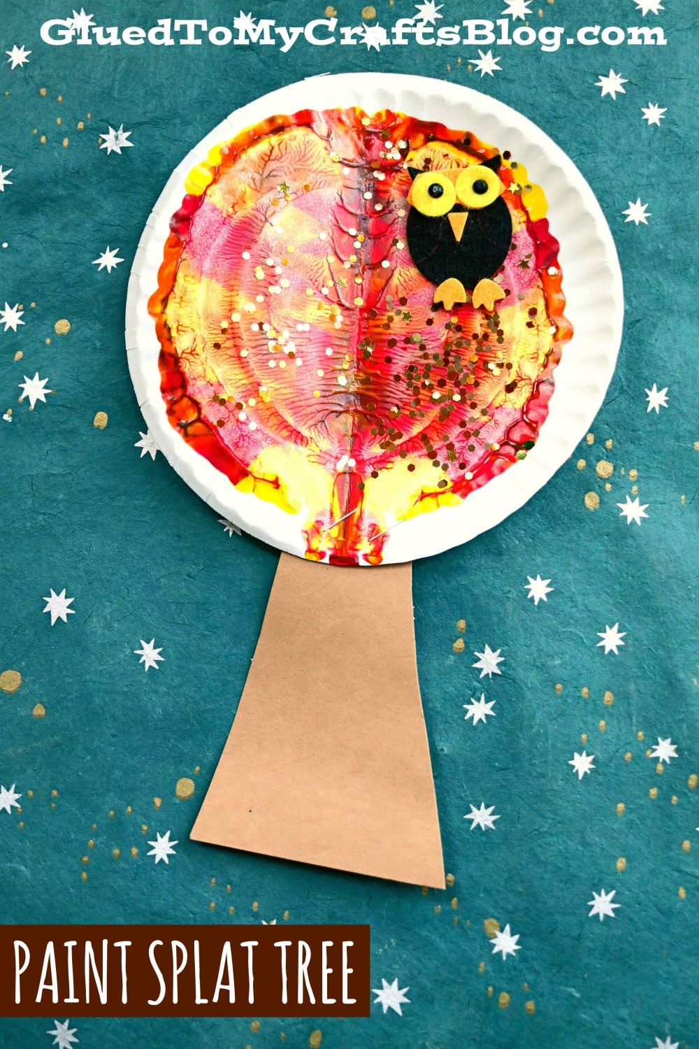 Colorful Paper Plate & Paint Splat Tree - Kid Craft