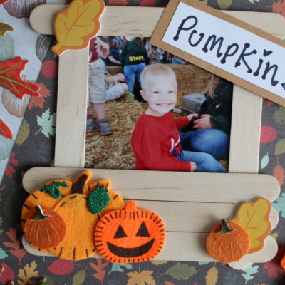 Popsicle Stick Pumpkin Patch Stand Craft