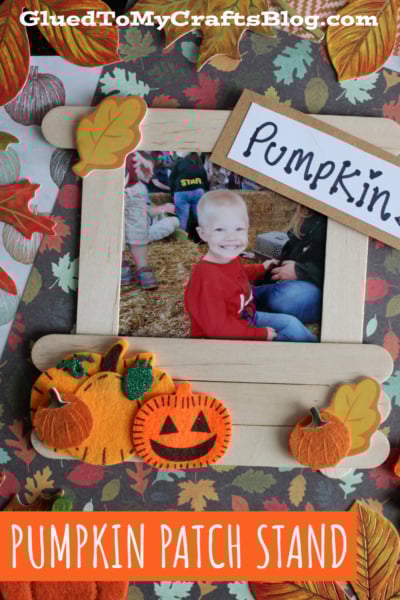 Popsicle Stick Pumpkin Patch Stand Craft