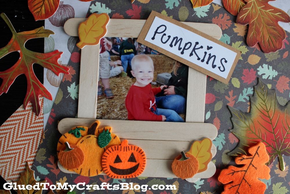 Popsicle Stick Pumpkin Patch Stand Craft