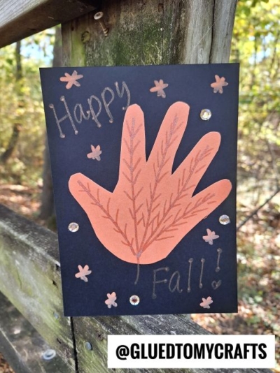 HANDPRINT Happy Fall LEAF Keepsake