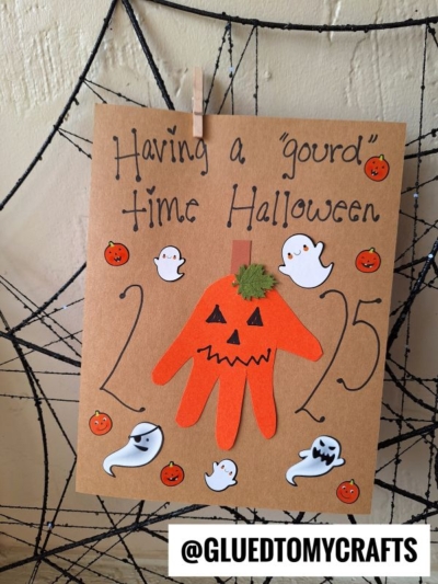 HANDPRINT "HAVING A GOURD TIME" HALLOWEEN KEEPSAKE