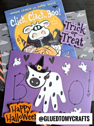 HANDPRINT HALLOWEEN COW CRAFT