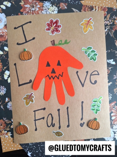 HANDPRINT PUMPKIN CRAFT IDEA FOR FALL