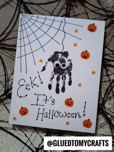 HANDPRINT SPIDER KEEPSAKE - EEK It's Halloween!
