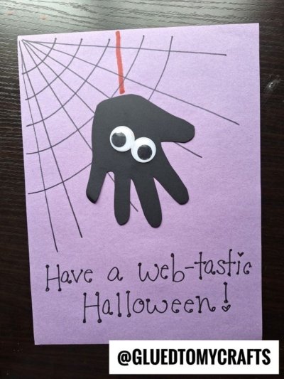 HANDPRINT SPIDER KEEPSAKE - Have A WEB-TASTIC Halloween