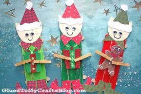 Popsicle Stick Elf Friends - Kid Craft