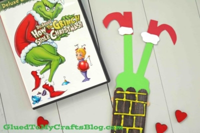 Popsicle Stick Grinch Stuck In Chimney - Kid Craft