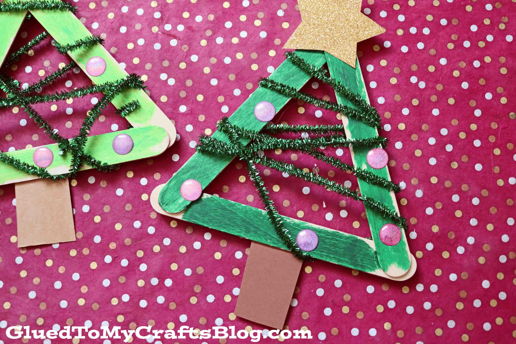 Pipe Cleaner & Popsicle Stick Christmas Tree