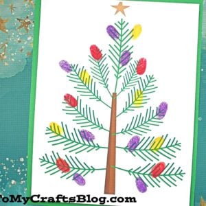 Thumbprint Christmas Tree - Kid Craft Idea w/free printable