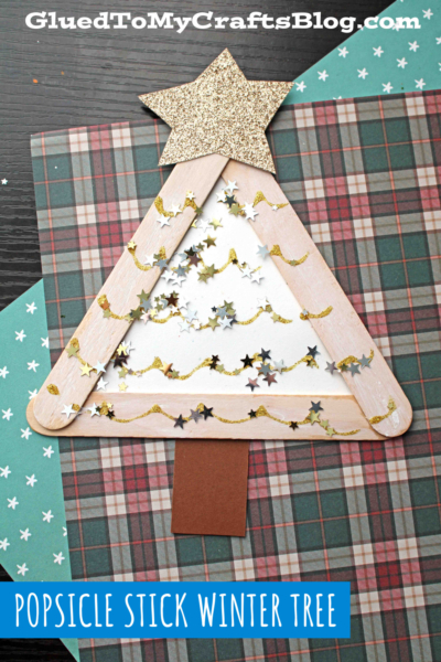 Popsicle Stick Winter Trees