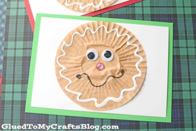 Cupcake Liner Gingerbread Man Cards