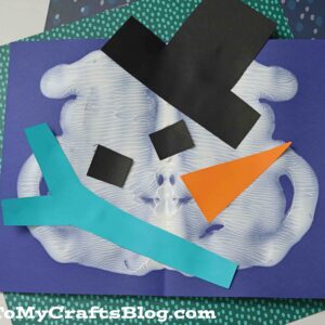 Paint Splat Melted Snowman - Winter Kid Craft Tutorial