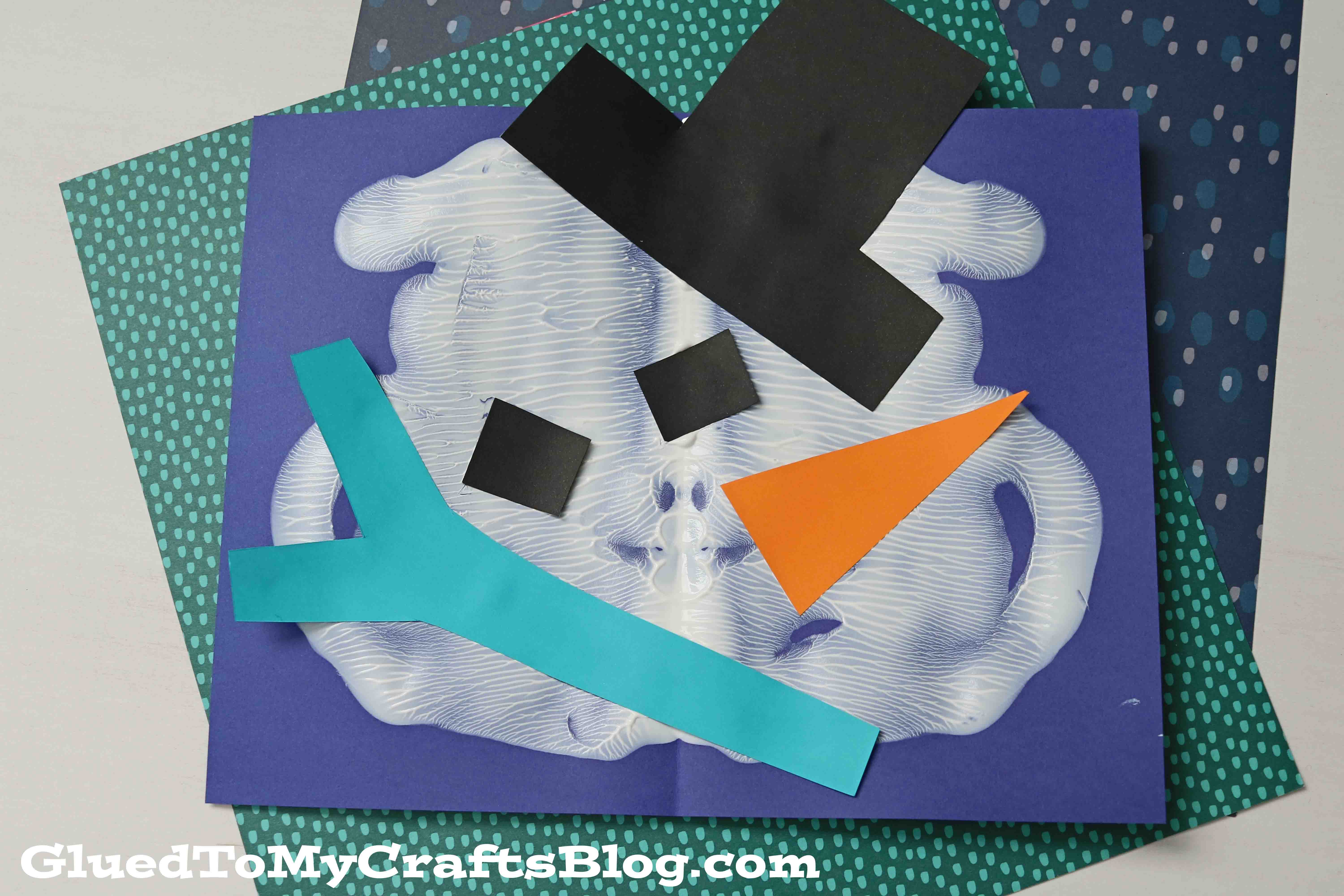 Paint Splat Melted Snowman - Winter Kid Craft Tutorial
