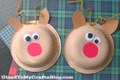 Paper Bowl Christmas Reindeer Craft