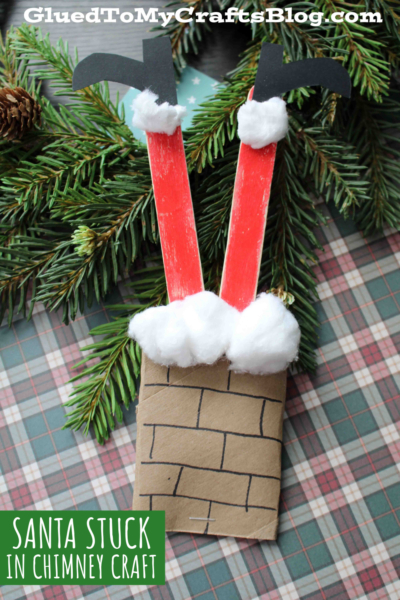 Toilet Roll Santa Stuck In Chimney Craft