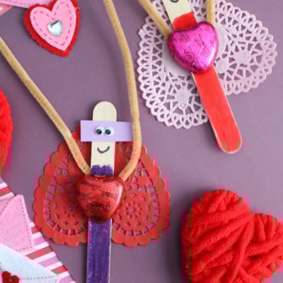 Popsicle Stick Valentine Superheroes Craft Idea For Kids