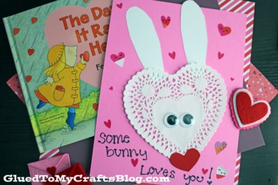 Paper Heart Doily Bunny Card