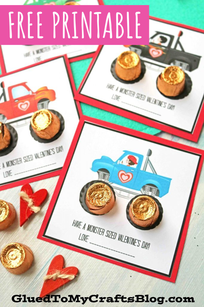 free printable} Kids Valentine Eco Monster Stickers and Wrapping