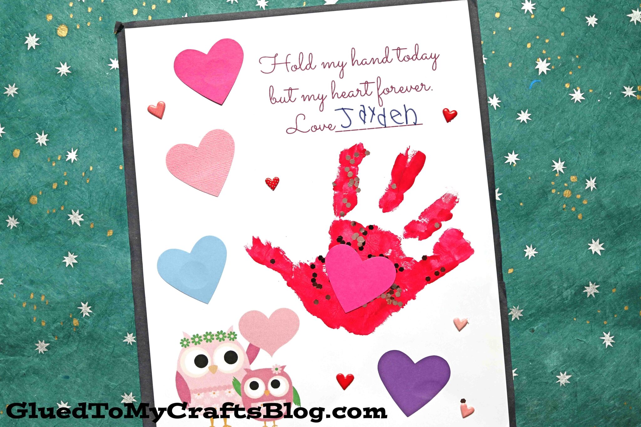 Keepsake Printable - Hold My Hand Today But My Heart Forever