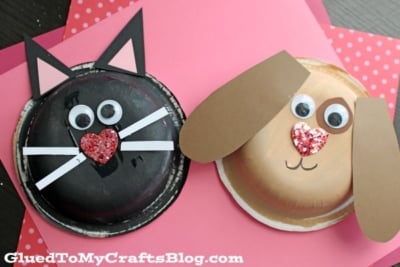 Paper Bowl Puppy & Kitty Craft Idea