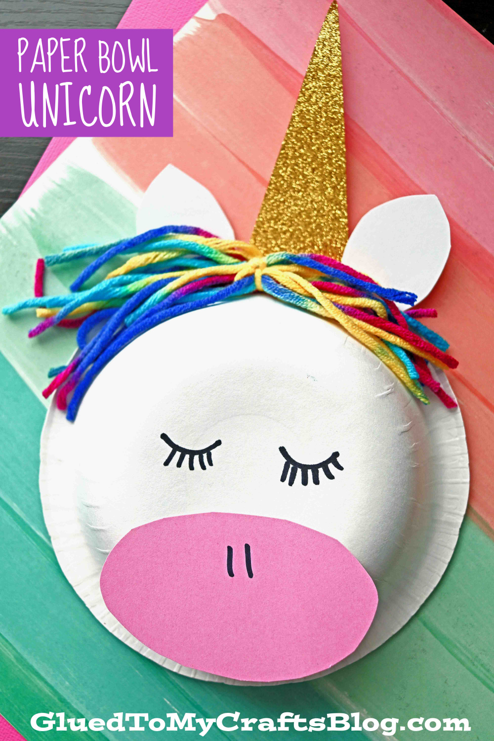 Paper Bowl Unicorn Craft Idea For Kids