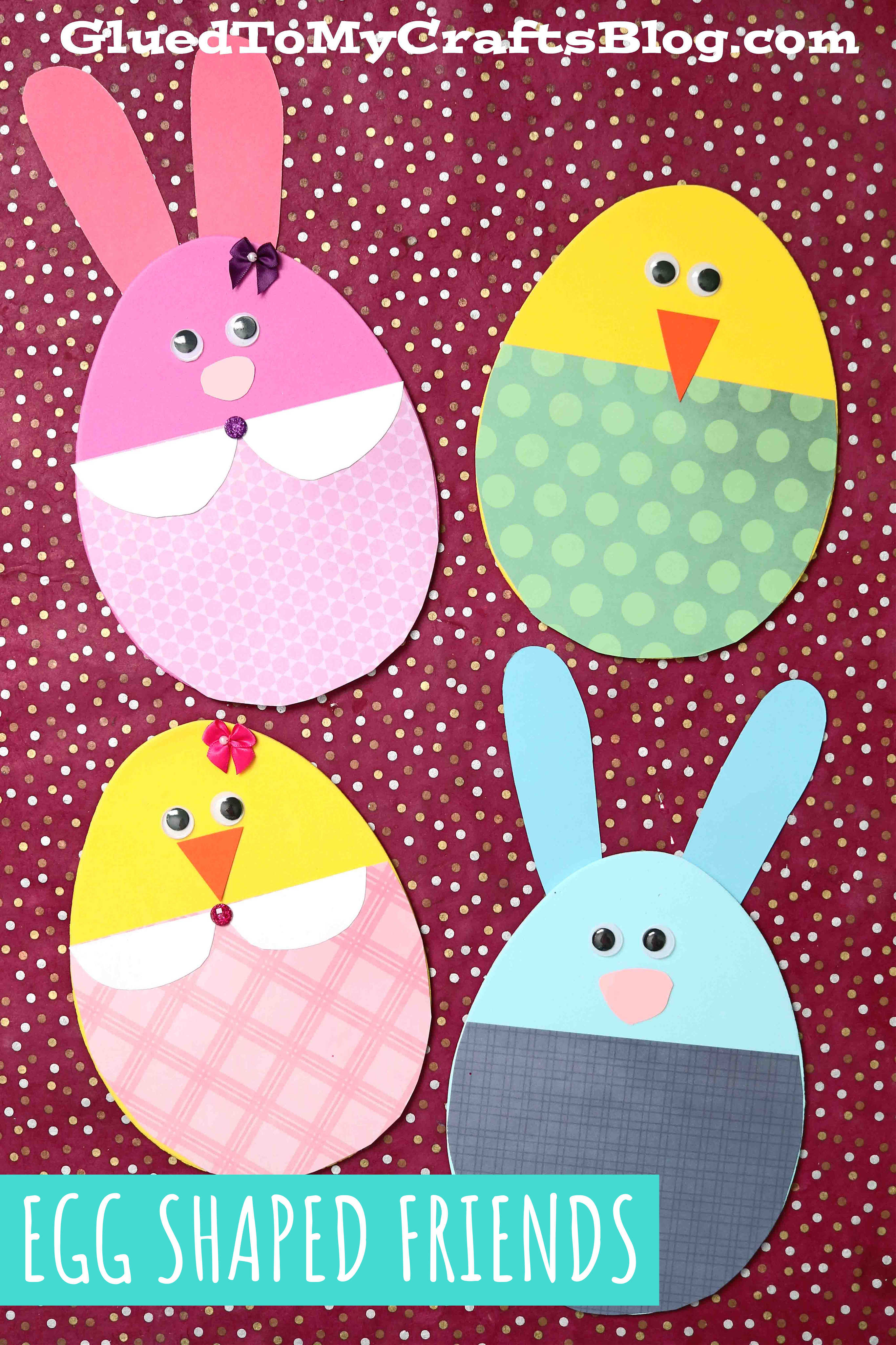 Craft Foam Egg Easter Friends - Kid Craft Idea For Spring