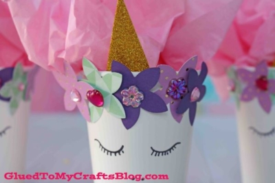 DIY Unicorn Cup Party Favor Craft Idea