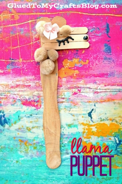 Craft Stick Llama Puppet Kid Craft Idea