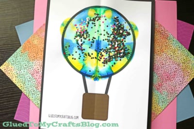Paint Splat Hot Air Balloon Craft Idea