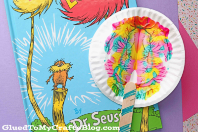 Paint Splat Truffula Trees - Lorax Themed Kid Craft Idea