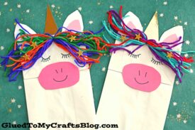 Pretend Play Paper Bag Unicorn Puppet - Kid Craft Idea