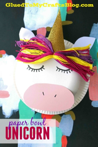 Paper Bowl Unicorn Craft Idea For Kids
