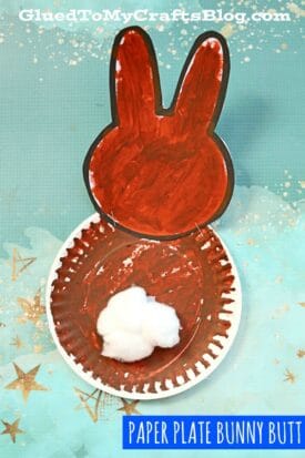 Paper Plate Bunny Butt - Kid Craft Idea For Spring