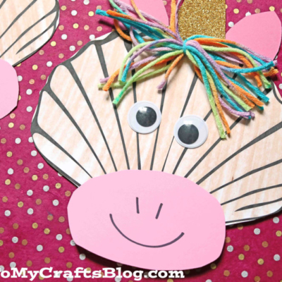 Paper Seashell Unicorn Craft For Kids To Make This Summer