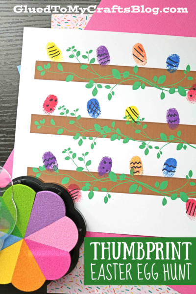 Thumbprint Easter Egg Hunt Craft On Paper