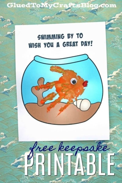 Swimming By - Handprint Fish Bowl Keepsake