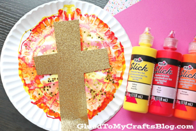 Paper Plate & Paint Splat Easter Sunrise Craft